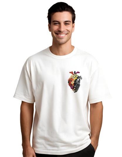 “Heart” Embroidered Unisex Oversized T-Shirts
