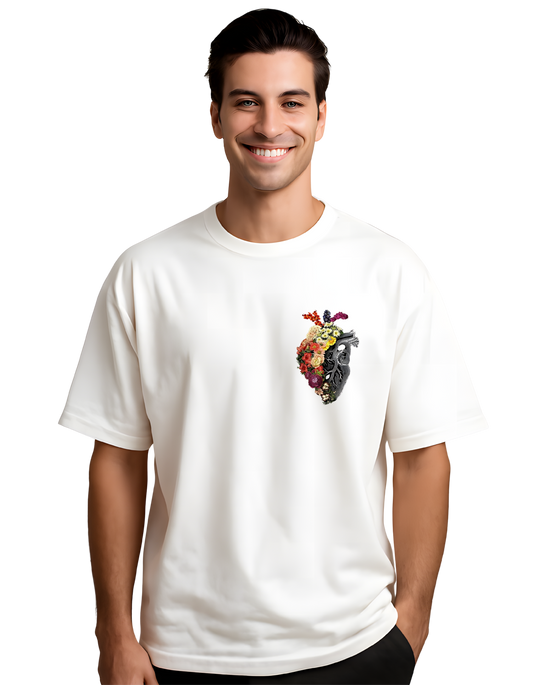 “Heart” Embroidered Unisex Oversized T-Shirts