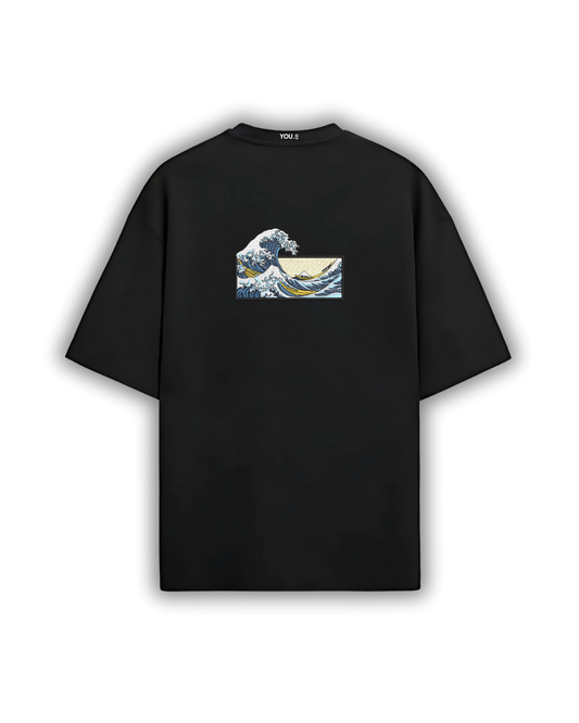 "Wave" Embroidery Oversized T-Shirts